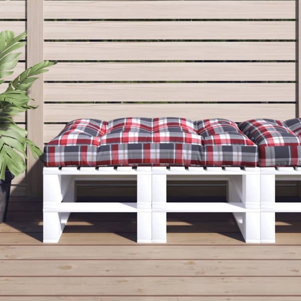 pallehynde 120x80x12 cm stof rødternet