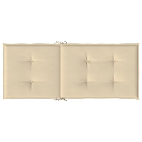 Puutarhatuolityynyt, 6 kpl, beige, 120x50x3 cm