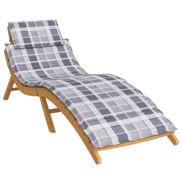 hynde til liggestol 186x58x3 cm oxfordstof gråternet