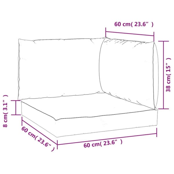 Palldynor 3 st beige oxfordtyg