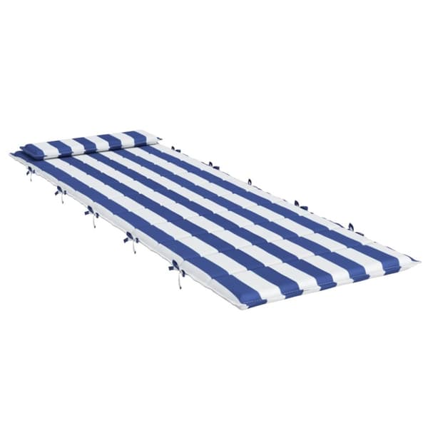 hynde til liggestol 180x60x3 cm oxfordstof striber blå og hvid