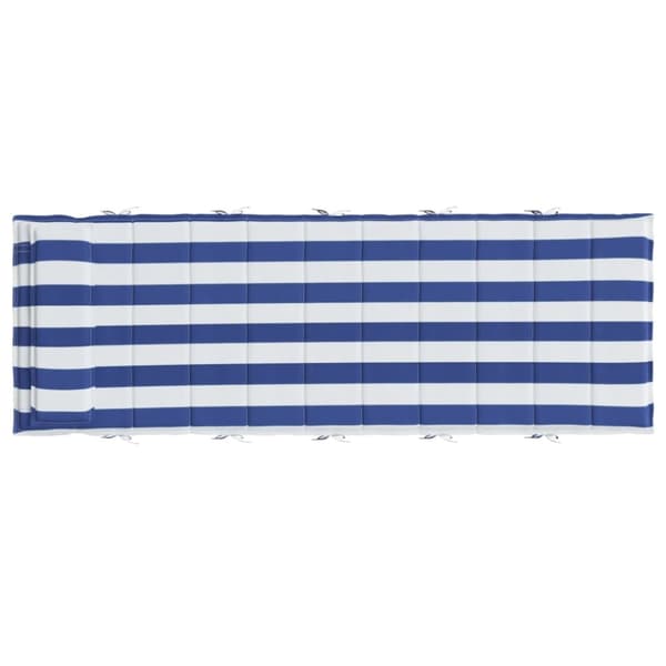 hynde til liggestol 180x60x3 cm oxfordstof striber blå og hvid