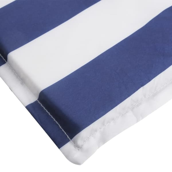 hynde til liggestol 180x60x3 cm oxfordstof striber blå og hvid