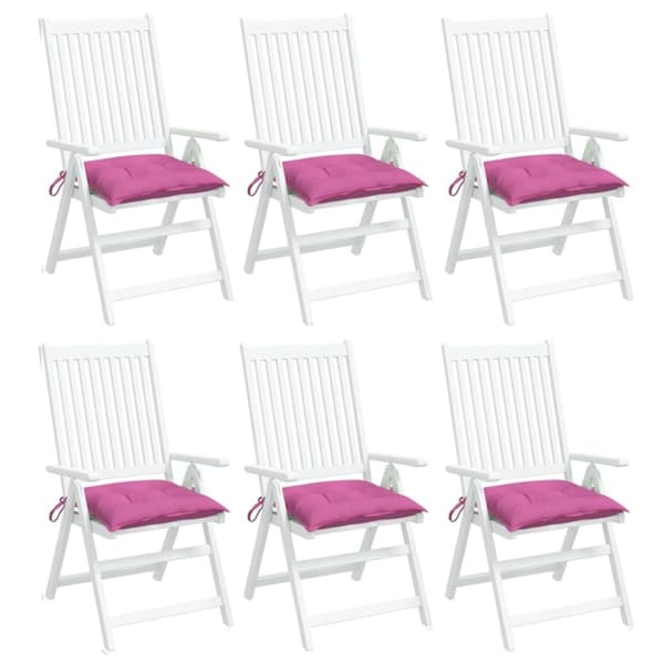 Stolsdynor 6 st rosa 40x40x7 cm tyg