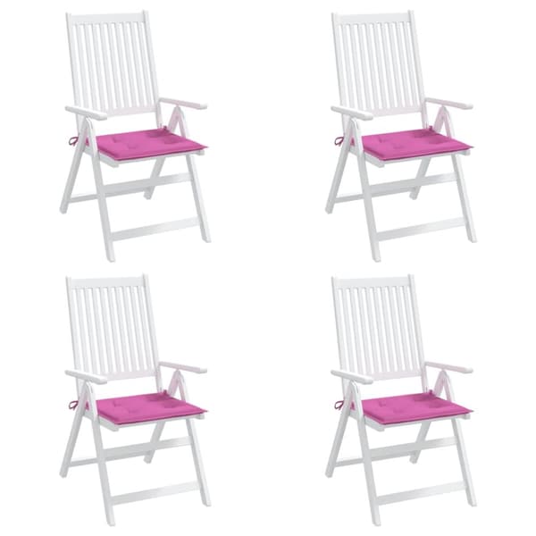 hynder til havestol 4 stk. 40x40x3 cm stof pink