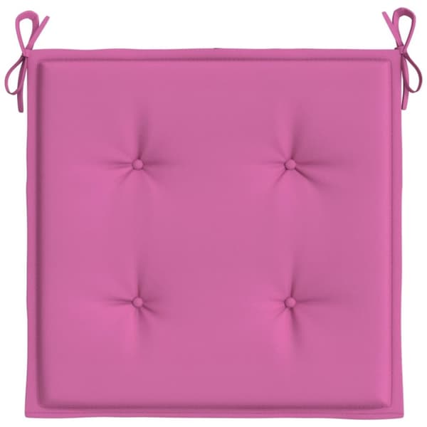 Stolsdynor 2 st rosa 50x50x3 cm tyg