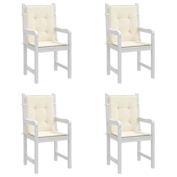Stolsdynor 4 st gräddvit 100x50x3 cm oxfordtyg