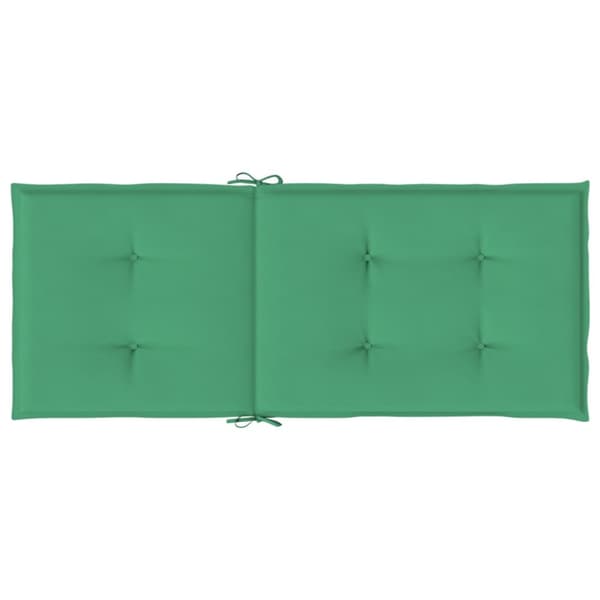 stolehynder m. høj ryg 6 stk. 120x50x3 cm stof grøn