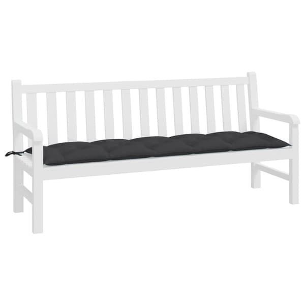 Bänkdyna för trädgården svart 180x50x7 cm oxfordtyg