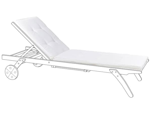 Hagesolsengpute hvit 192 x 56 cm med stropper Moderne hage Utendørs