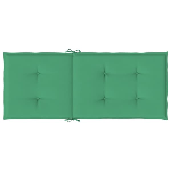 stolehynder m. høj ryg 4 stk. 120x50x3 cm stof grøn