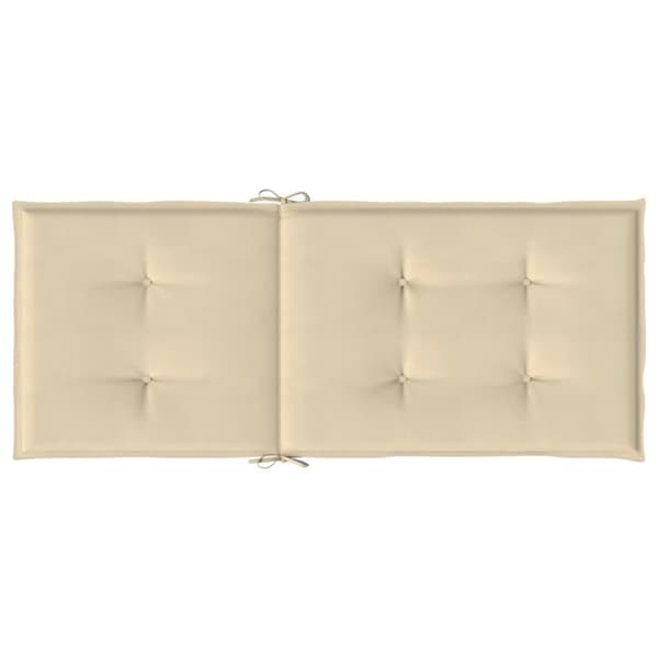 Puutarhatuolityynyt, 4 kpl, beige, 120x50x3 cm