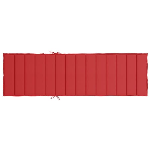Solsängsdyna röd 200x60x3 cm oxfordtyg