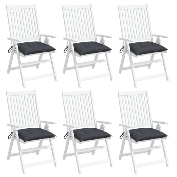 Stolsdynor 6 st antracit 40x40x7 cm oxfordtyg