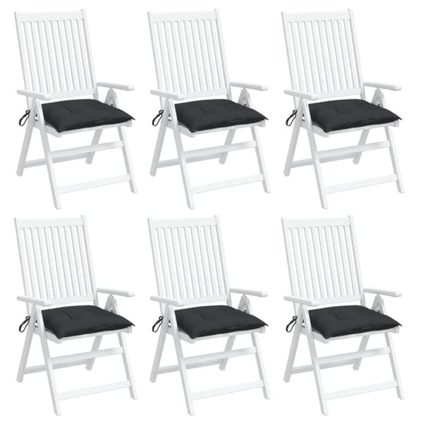 Stolsdynor 6 st svart 50x50x7 cm oxfordtyg