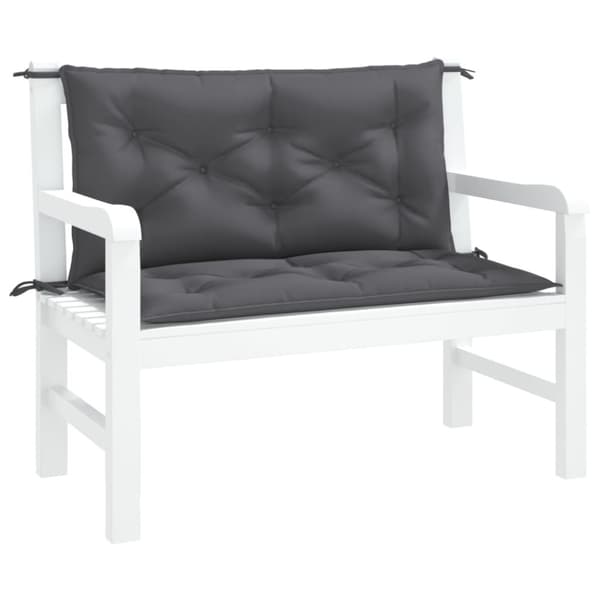 hynder til havebænk 2 stk. 100x50x7 cm oxfordstof antracitgrå