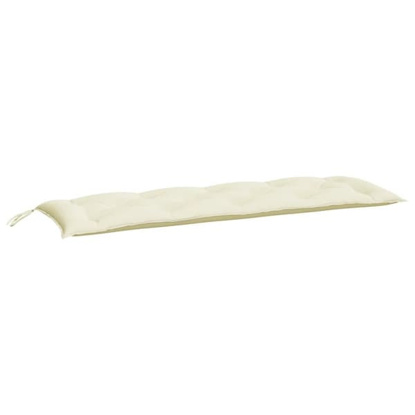 Bänkdyna för trädgården gräddvit 150x(50+50)x7 cm oxfordtyg