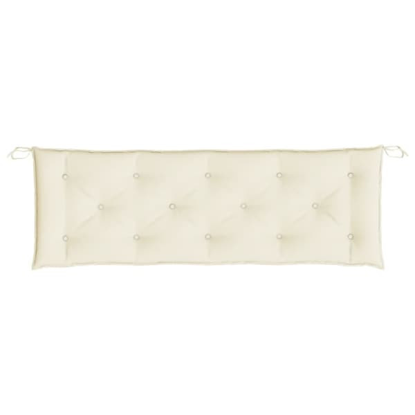 Bänkdyna för trädgården gräddvit 150x(50+50)x7 cm oxfordtyg