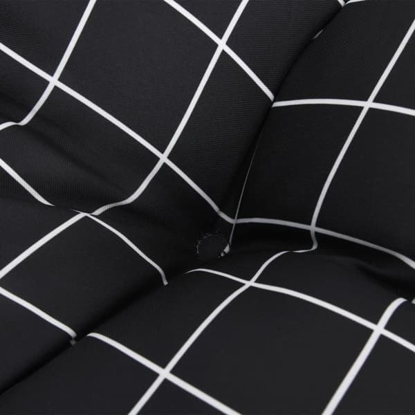 hynde til havebænk 180x50x7 cm oxfordstof ternet sort