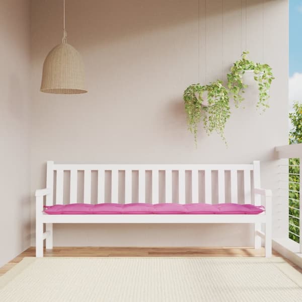 hynde til havebænk 200x50x7 cm stof pink