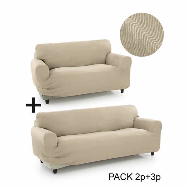 Sofföverdrag Sofaskins Pocket Duo Romeo 2 antal - Ljusgrå