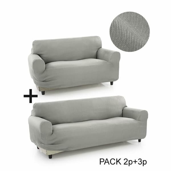Sofföverdrag Sofaskins Pocket Duo Romeo 2 antal - Ljusgrå