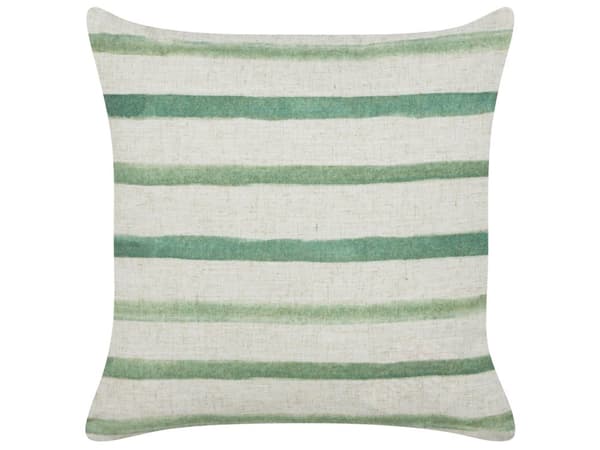 Dekorativ pute Grønt og beige stripemønster 45 x 45 cm Moderne boho-dekor tilbehør