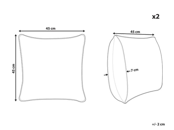 Sett med 2 Pynteputer Gult Fløyelsstoff 45 x 45 cm med Dyremønster Polyesterstoff Barnerom