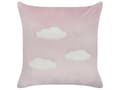 Miniatyrbilde 4 av 7: Sett med 2 stk. puter i rosa fløyelsstoff av polyester med skymønster 45 x 45 cm Puter til barn