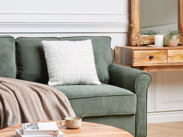 Spredningspute Beige Stoff 45 x 45 cm Rutete Mønster Trekk Stil Tekstil