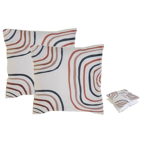 Set med dynor Home ESPRIT Regnbåge 45 x 5 x 45 cm (2 antal)