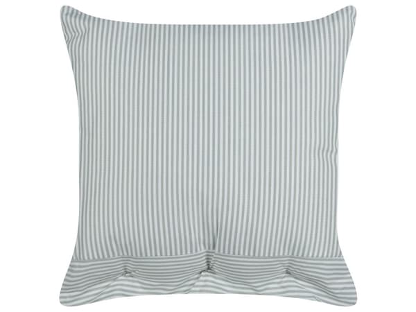 Dekorativ kudde Grönt och vitt randigt mönster 45 x 45 cm Knappar Modern inredning Accessoarer Sovrum Vardagsrum