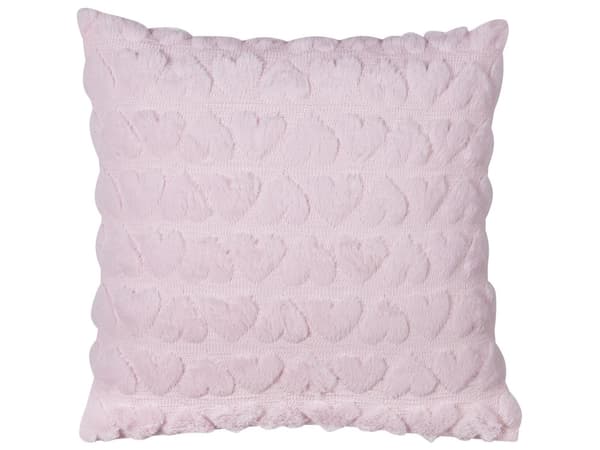 Kuddar 2 st Rosa polyestertyg Hjärtmönster 45 x 45 cm Kuddar för barn