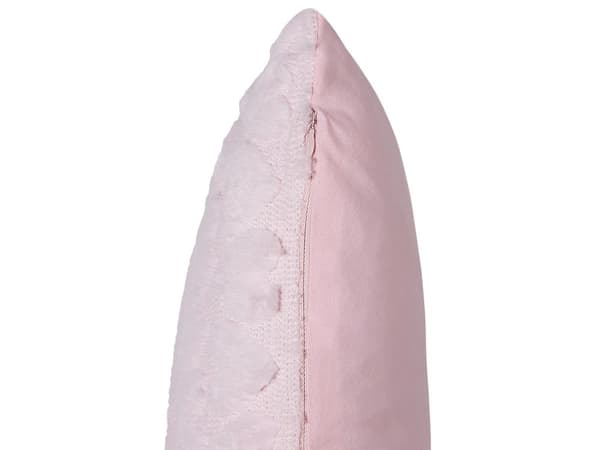 Kuddar 2 st Rosa polyestertyg Hjärtmönster 45 x 45 cm Kuddar för barn