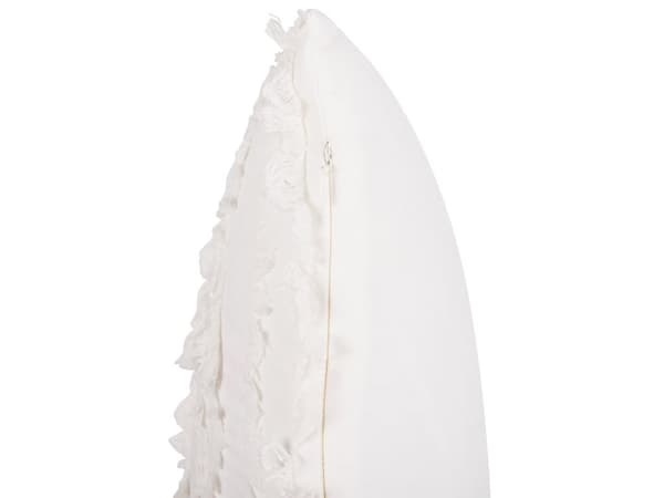 Set om 2 prydnadskuddar Vit bomull Mönster 45 x 45 cm Avtagbart överdrag Modern inredning Accessoarer Sovrum Vardagsrum