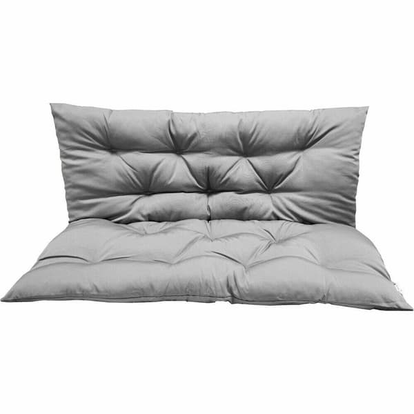 Gr? dubbel tr�dg?rdsdyna f�r gungb�nk, quiltad, 150cm x 100cm