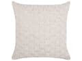 Miniatyrbild 4 av 7: Prydnadskuddar 2 st Beige Tyg 45 x 45 cm Solid Mönster Stickad Omslag Stil Textil