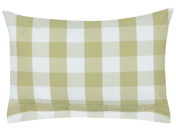 Prydnadskudde Grön Tyg 40 x 60 cm Rutigt Mönster Textil i lantlig stil Vardagsrum Sovrum