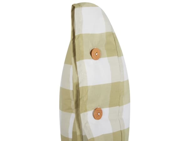 Prydnadskudde Grön Tyg 45 x 45 cm Rutigt Mönster Textil i lantlig stil Vardagsrum Sovrum