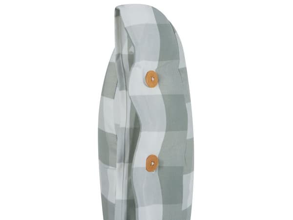Prydnadskudde Mintgrön Tyg 45 x 45 cm Rutigt Mönster Textil i lantlig stil Vardagsrum Sovrum