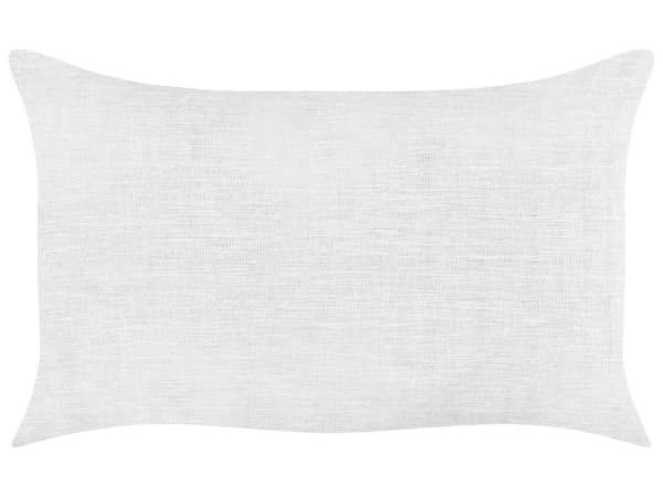 Prydnadskuddar set om 2 Vit Linne Bomull 30 x 50 cm Dekorativa Knappar Klassisk Retro Dekor Tillbehör Vardagsrum Sovrum