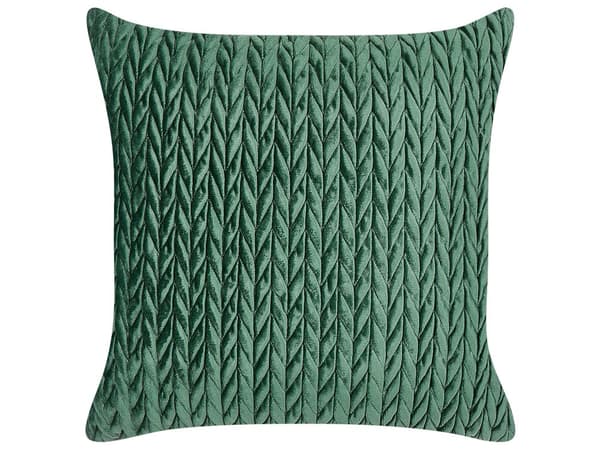 Uppsättning med 2 Prydnadskuddar Grön Polyestertyg Quiltad 45 x 45 cm Kudde Vardagsrum Sovrum