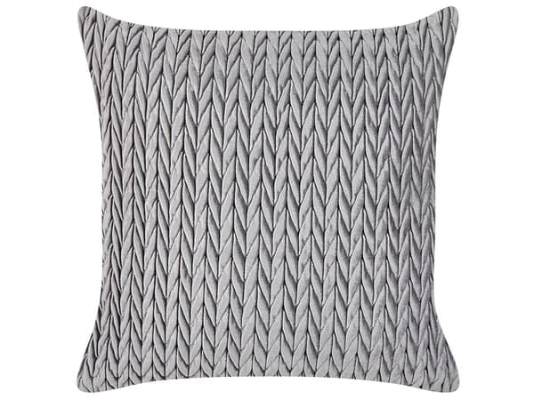 Uppsättning med 2 Prydnadskuddar Grå Polyestertyg Quiltad 45 x 45 cm Kudde Vardagsrum Sovrum