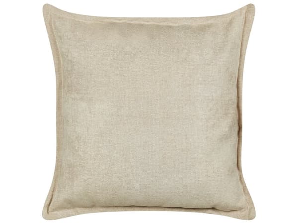 Prydnadskuddar 2 st Beige Polyestertyg Enfärgat Mönster 60 x 60 cm Heminredning Textilier Tillbehör Vardagsrum Sovrum