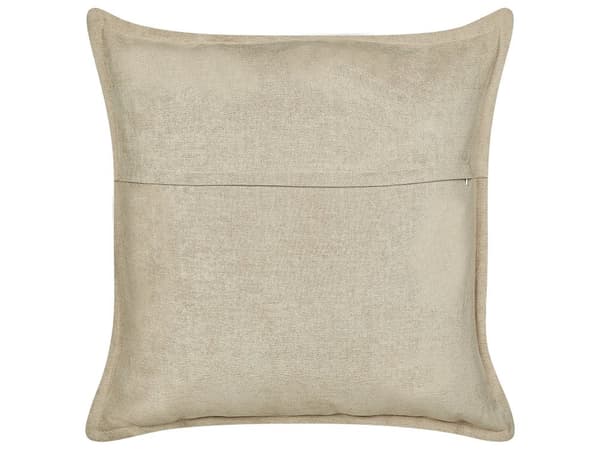 Prydnadskuddar 2 st Beige Polyestertyg Enfärgat Mönster 60 x 60 cm Heminredning Textilier Tillbehör Vardagsrum Sovrum