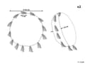 Miniatyrbild 3 av 7: Set med 2 Dekorativa Kuddar Grå Bomull 45 cm Rund med Tofsar Modern Bohemisk Dekor Tillbehör