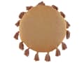 Miniatyrbilde 4 av 7: Sett med 2 pynteputer Oransje Bomull ø 45 cm Rund form Dekorative dusker Moderne Boho Tilbehør Tekstiler
