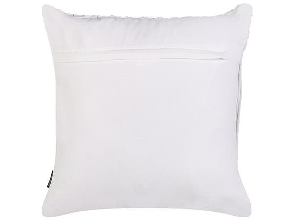 Prydnadskuddar Set om 2 Vit bomull Makramé 45 x 45 cm med tofsar Rep Boho Retro Dekor Tillbehör