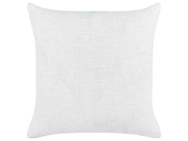 Sett med 2 pynteputer i grå og hvit linbomull 50 x 50 cm med stripete mønster Dekorativt tilbehør
