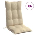 Miniatyrbillede 1 af 9: vidaXL stolehynder m. høj ryg 6 stk. oxfordstof beige